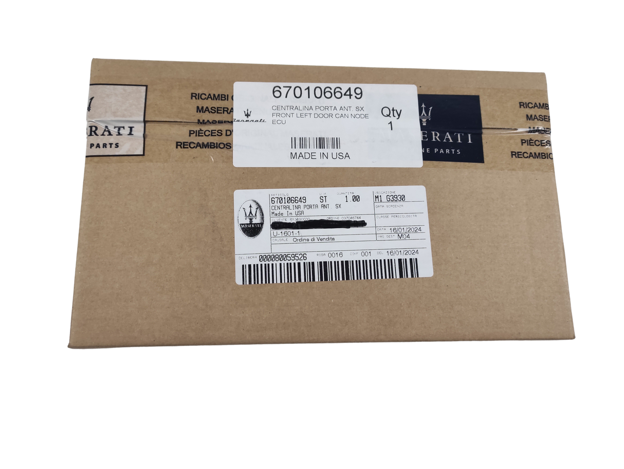 Maserati Centralina Porta Anteriore Sinistra 670106649