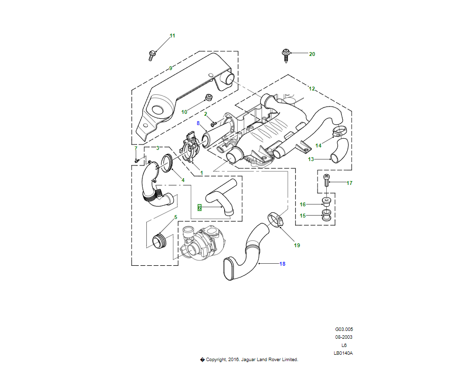 TUBO FLESSIBILE LAND ROVER STC4559