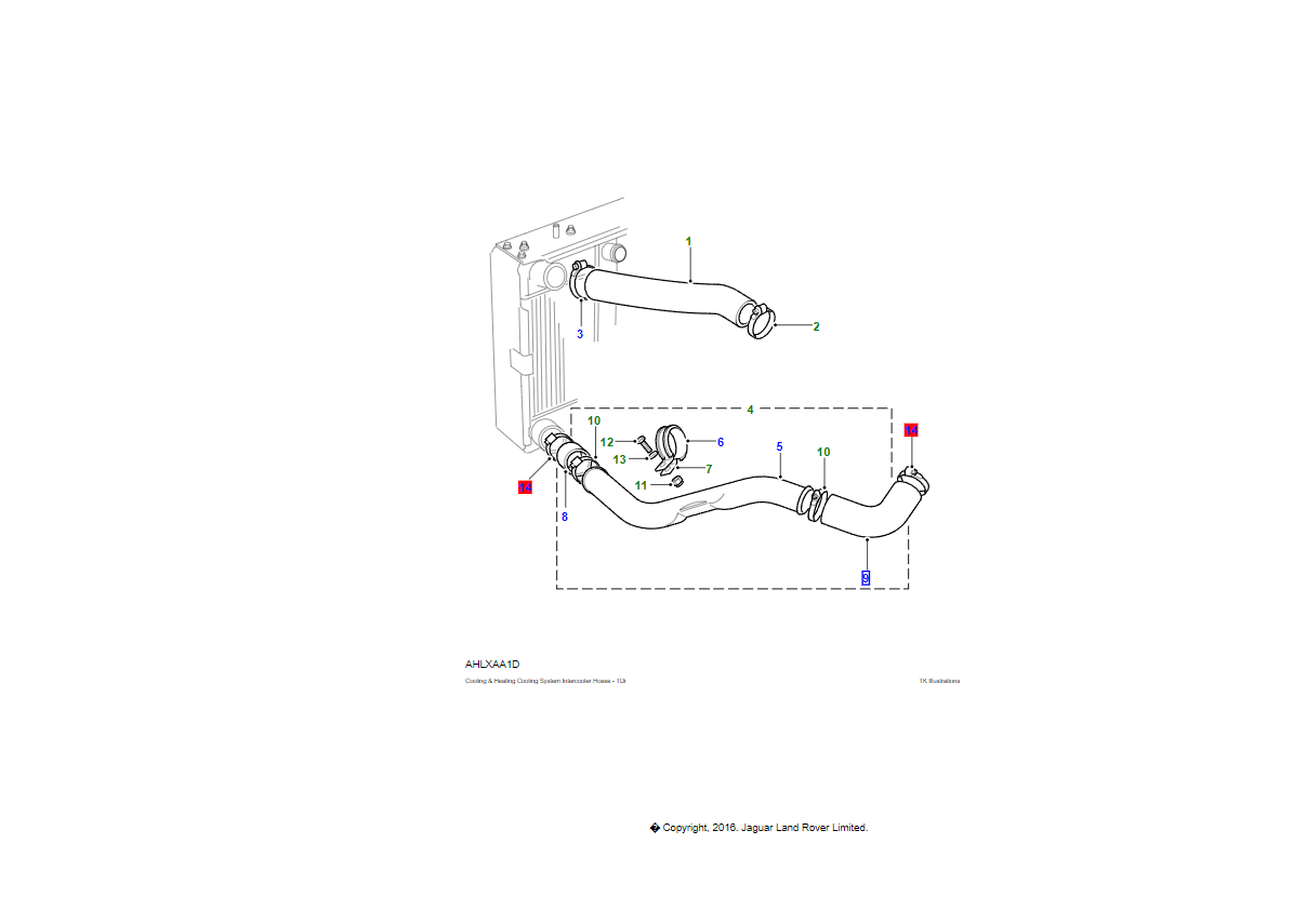 TUBO FLESSIBILE D'ARIA LAND ROVER PNH102082