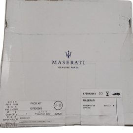 Maserati Originale Pastiglie Freno anteriore 673012041