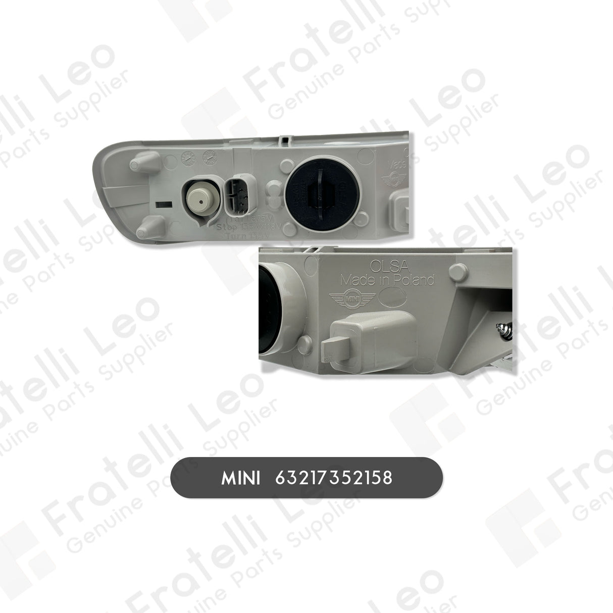 MINI CLUBMAN Originale Fanale Posteriore Retronebbia Paraurti DX   63217352158