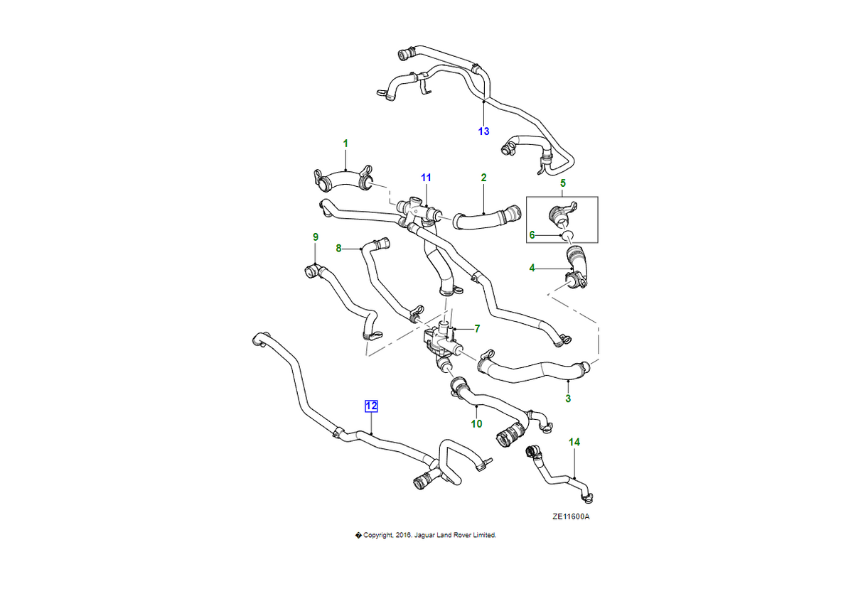 JAGUAR TUBO FLESSIBILE C2Z15596