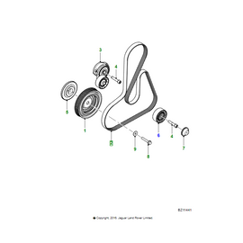 Jaguar Cinghia di trasmissione motore C2Z13672