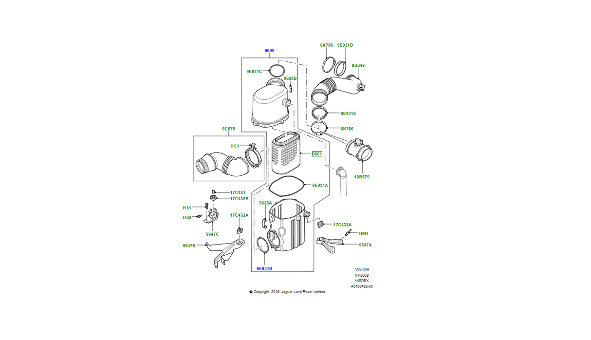 FILTRO - ARIA LAND ROVER PHE000050
